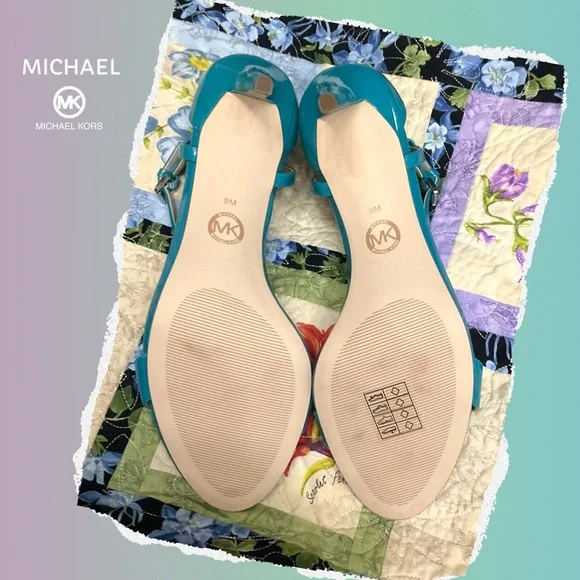 MICHAEL Michael Kors Teal Heels NWOT - Picture 5 of 5